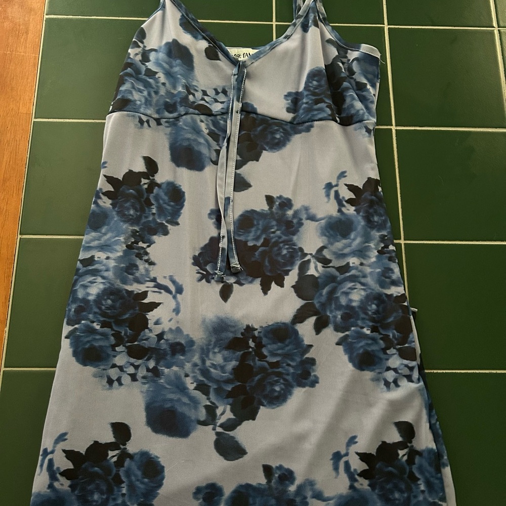 Almost Famous Blue Spaghetti Strap Slip Dress